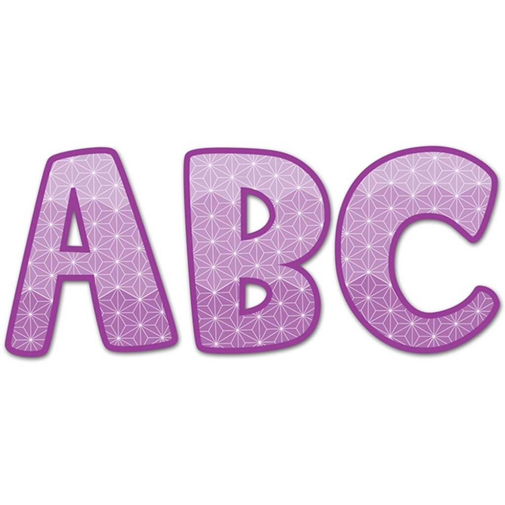 Painted Palette Uppercase Letter Stickers 2in Purple