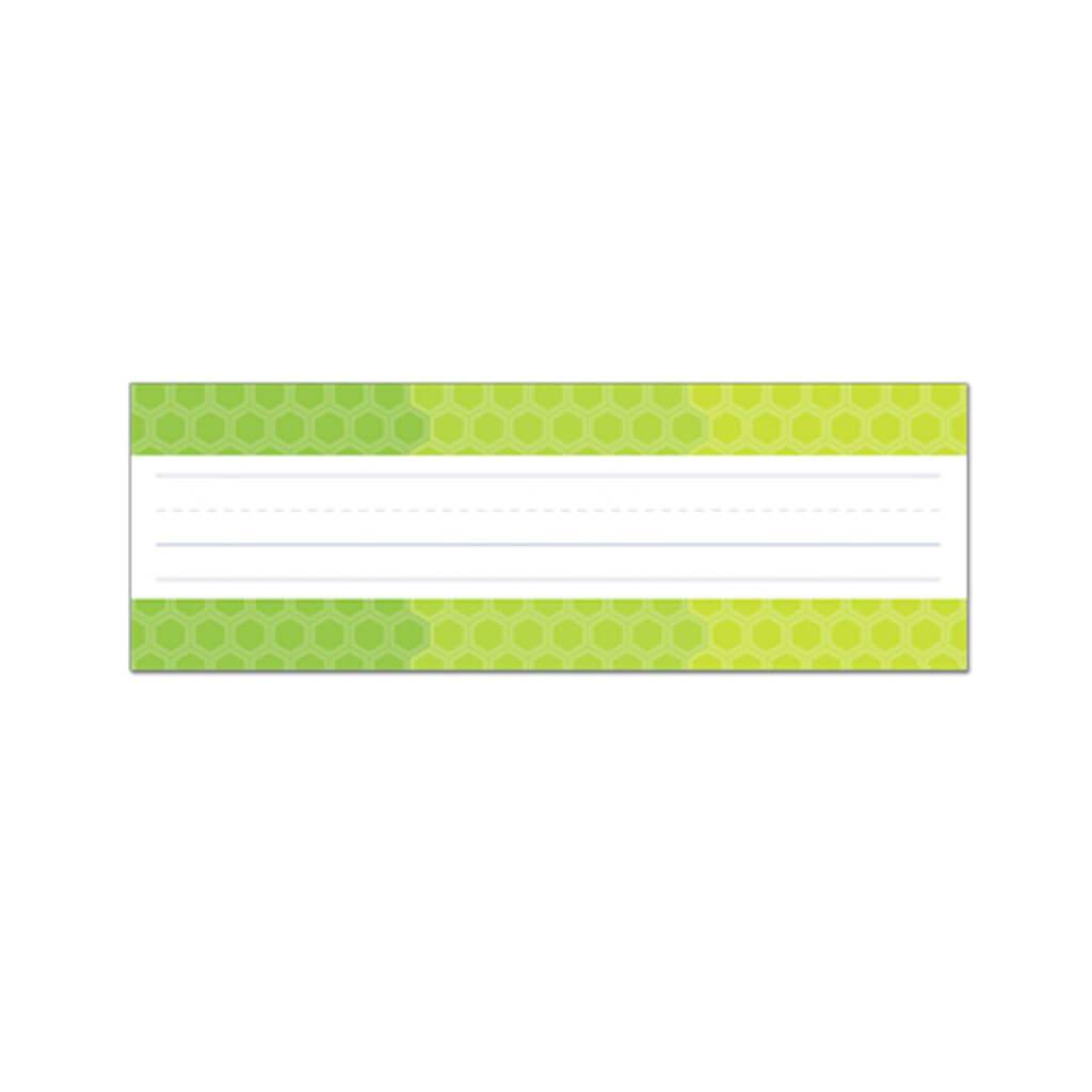 Ombre Hexagons Name Plates Lime Green