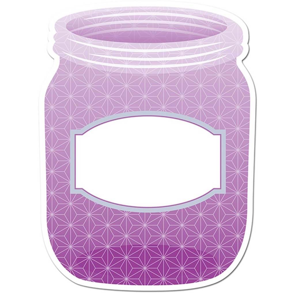 Purple Mason Jar 6in Designer Cut Outs