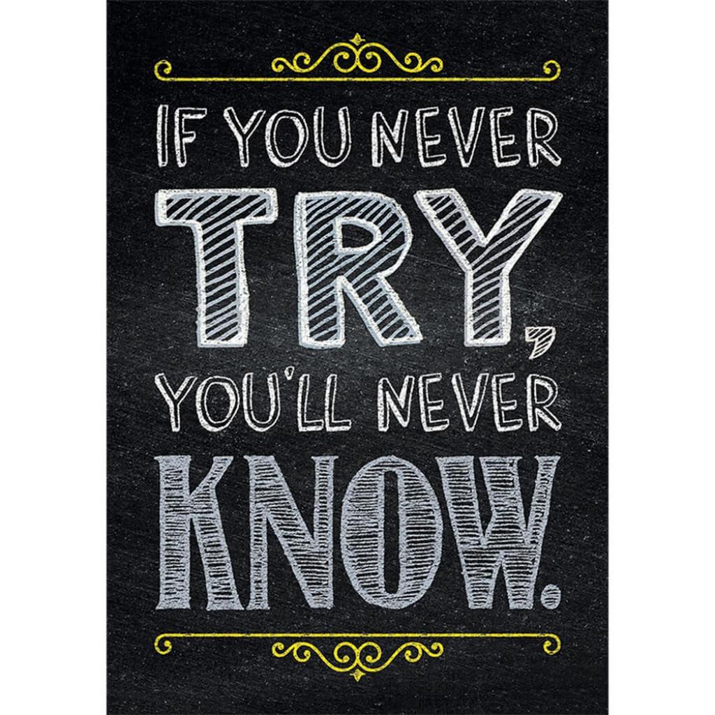 If You Never Try Inspire U Poster 