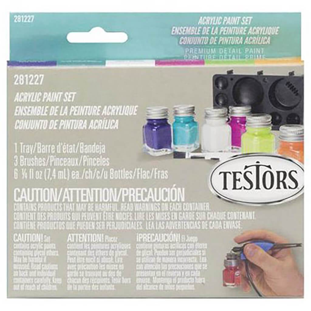 Testors Acrylic Paint Pod Set .25oz Gloss