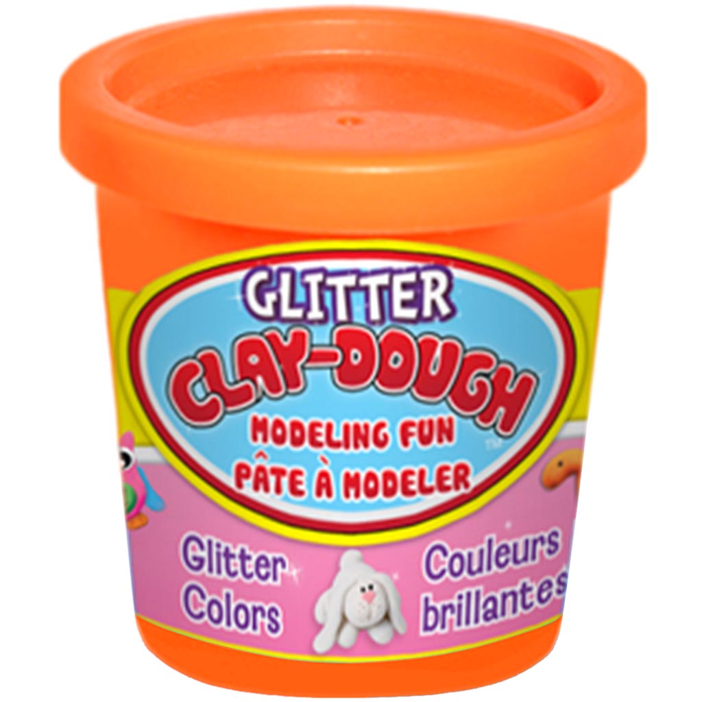 CLAY DOUGH GLITTER  ORANGE 