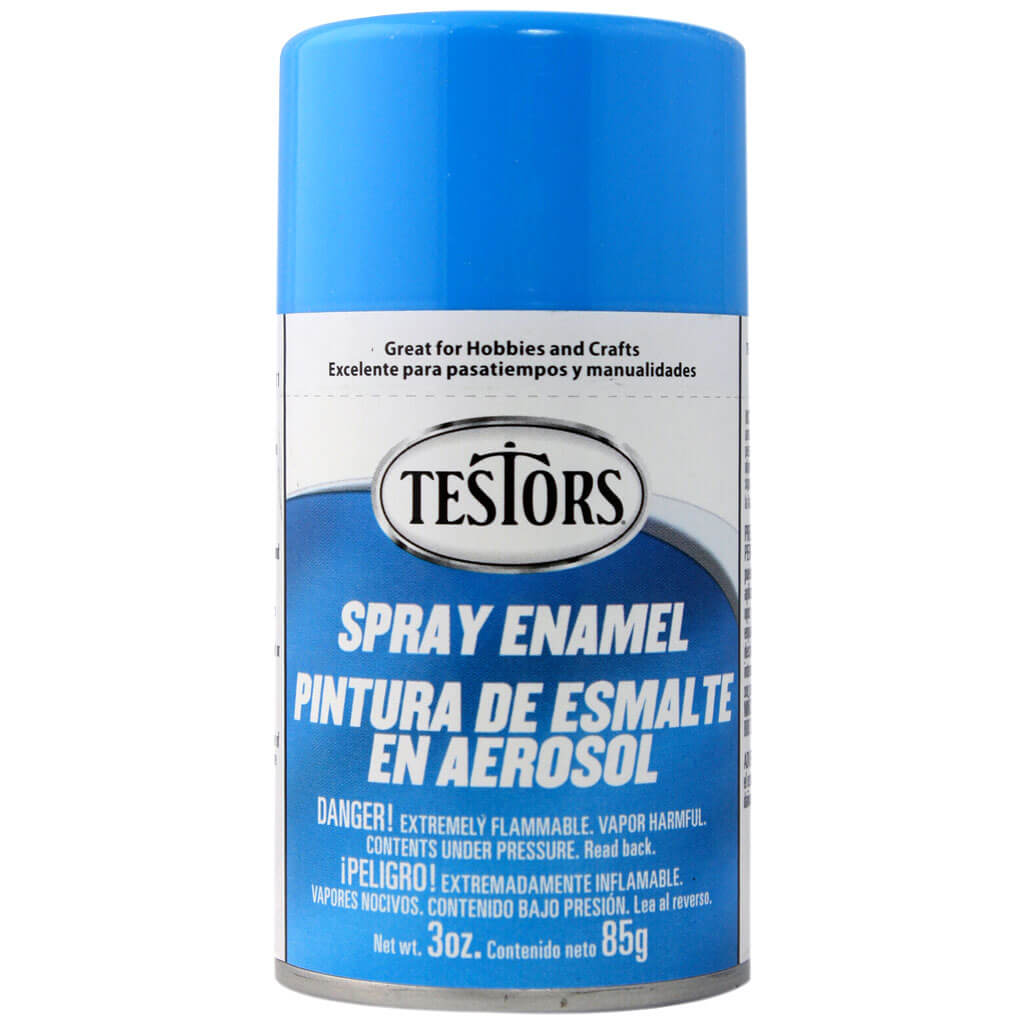 Testors Enamel Spray Paint 3oz Gloss Light Blue
