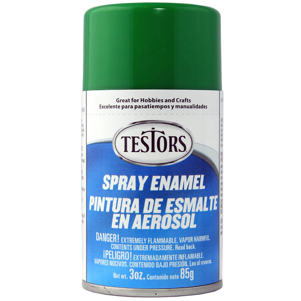 Testors Enamel Spray Paint 3oz Gloss Green