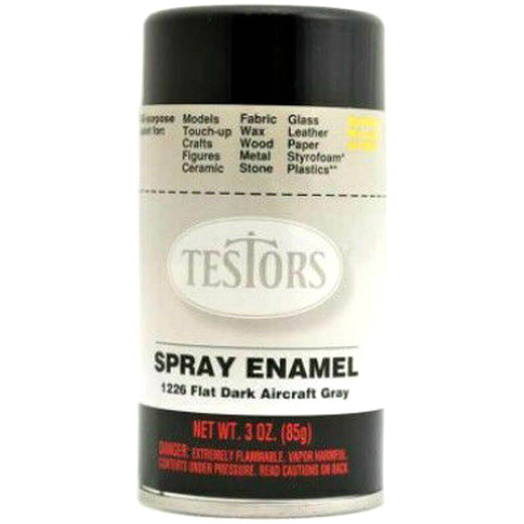 Testors Enamel Spray Paint 3oz Dark Aircraft Gray