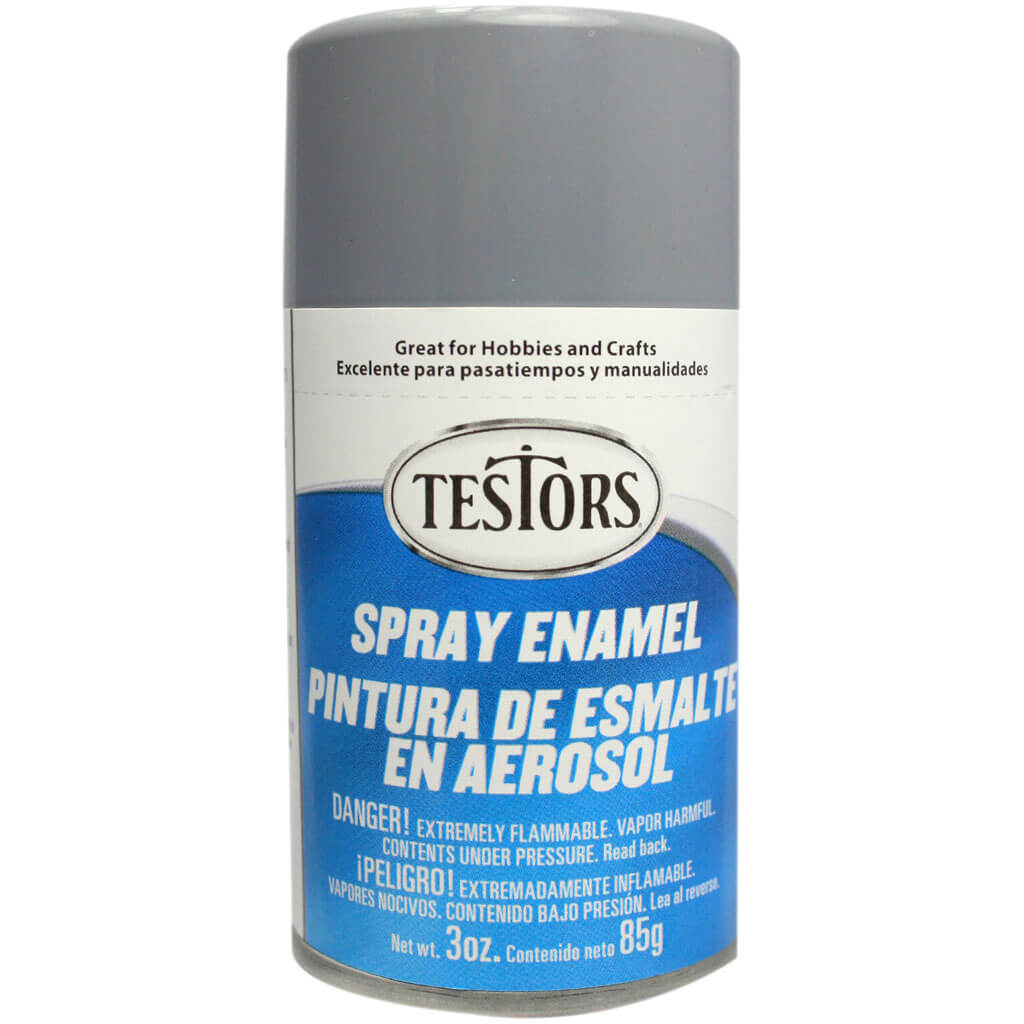 Testors Enamel Spray Paint 3oz Gloss Gray