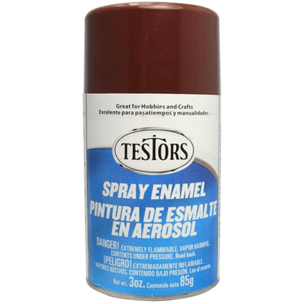 Testors Enamel Spray Paint 3oz Brown