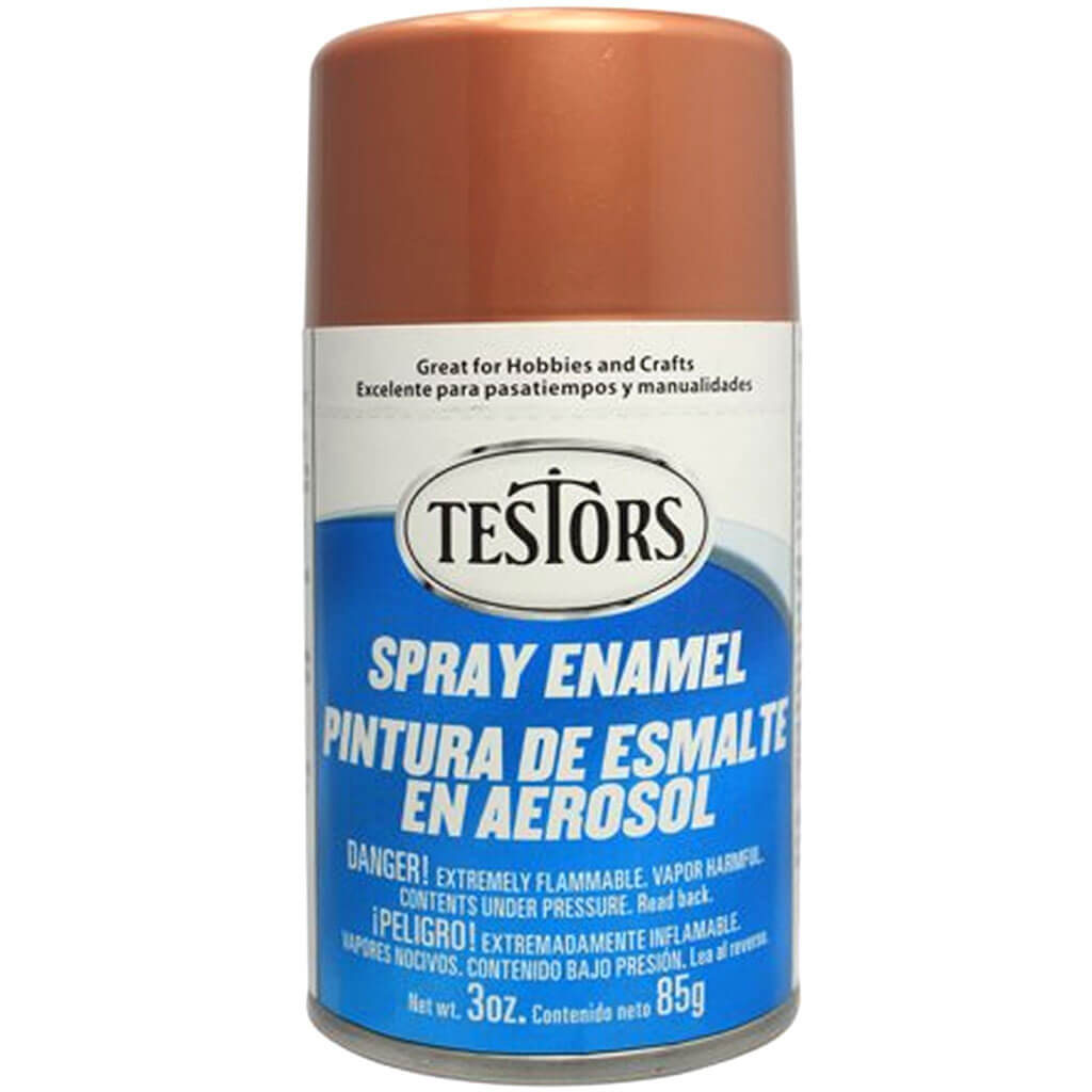Testors Enamel Spray Paint 3oz Metallic Copper