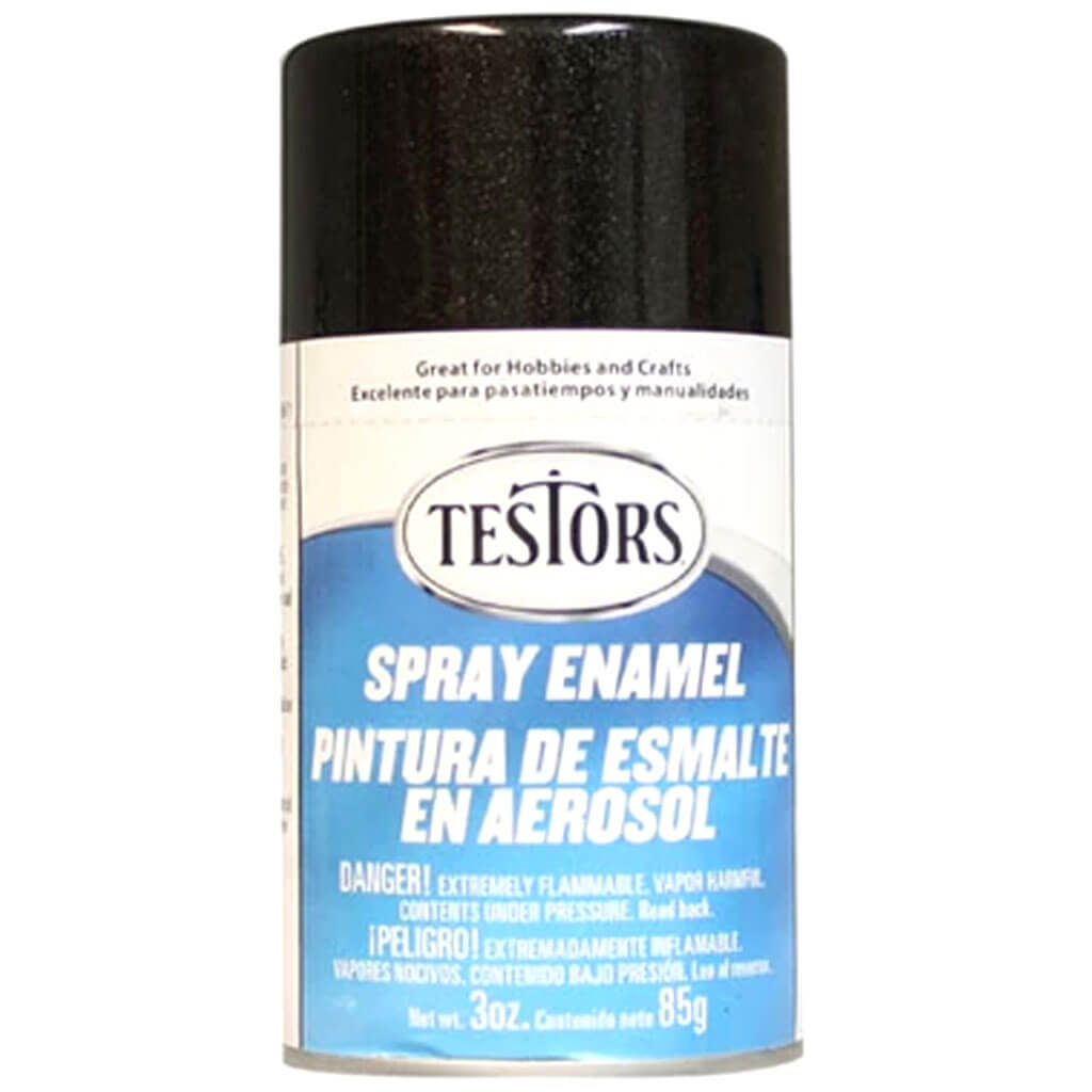 Buy Testors Enamel Spray Paint 3oz Black Metallic Online Creative