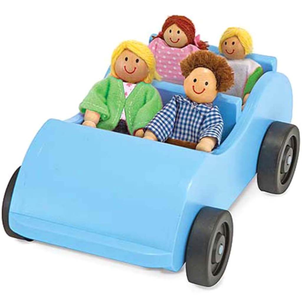 ROAD TRIP! WOODEN CAR &amp; POSE-ABLE PASSENGERS