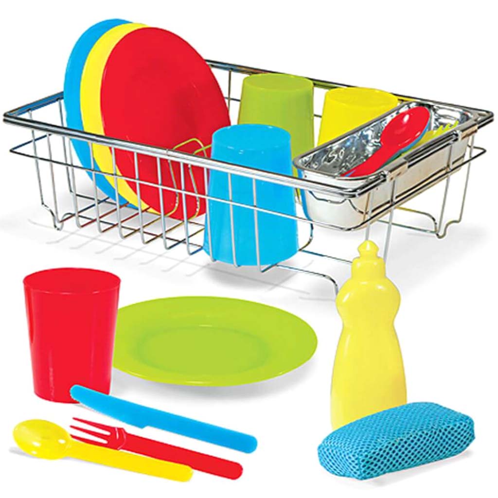 LET&#39;S PLAY HOUSE! WASH &amp; DRY DISH SET 