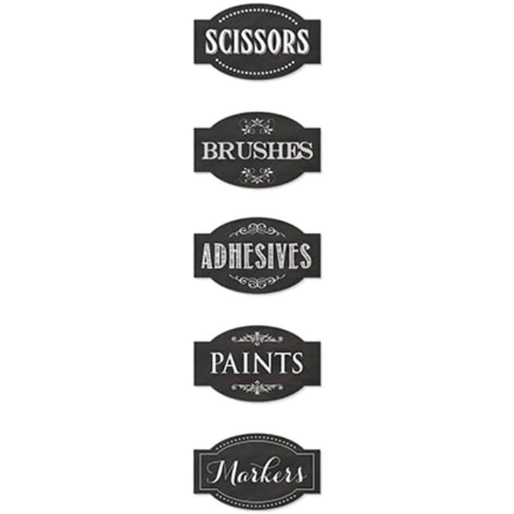 CRAFT DECOR:CHALKBOARD STORAGE LABEL STICKER 4"X14.25 