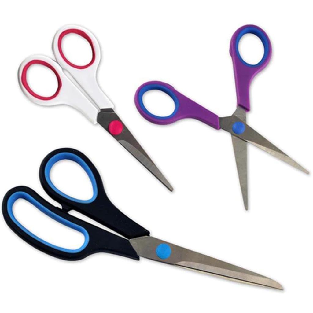 CRAFTER'S TOOLKIT 5.5X2/8.5"X1 SOFT-GRIP SCISSORS TRI-PACK 