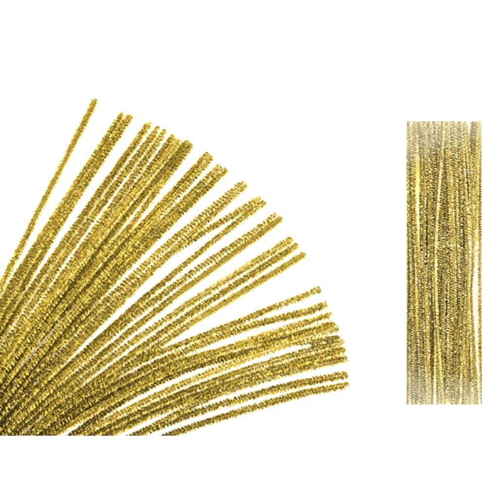 TINSEL CHENILLE STEMS GLITTER PIPE CLEANERS 35/PK 6MMX30CM 