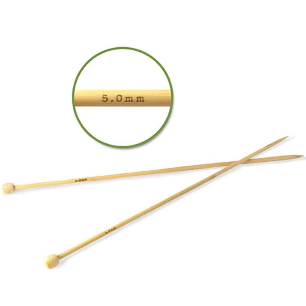 NEEDLECRAFTERS: #8 BAMBOO KNITTING NEEDLES 35CM 5MM 