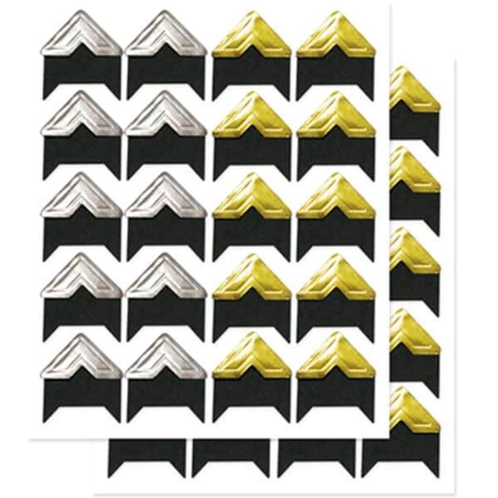 PHOTO CORNER EMBOSSED CARDSTOCK X40 3/4" 