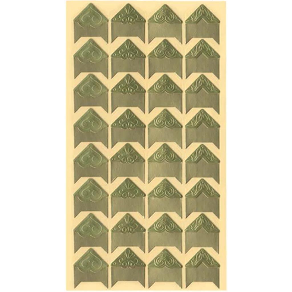 PHOTO CORNER EMBOSSED FANCY CARDSTOCK X32 3/4" 