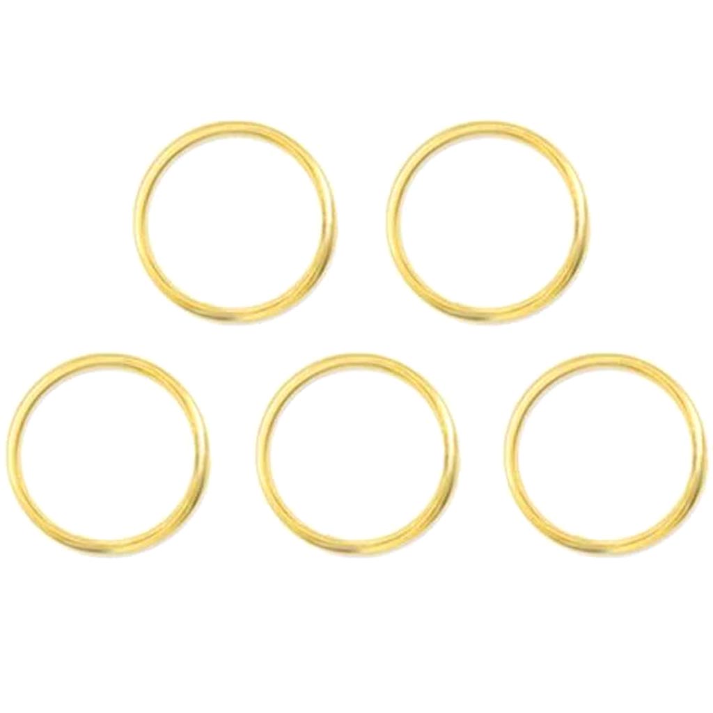 BRASS RINGS ROUND X5 1" 