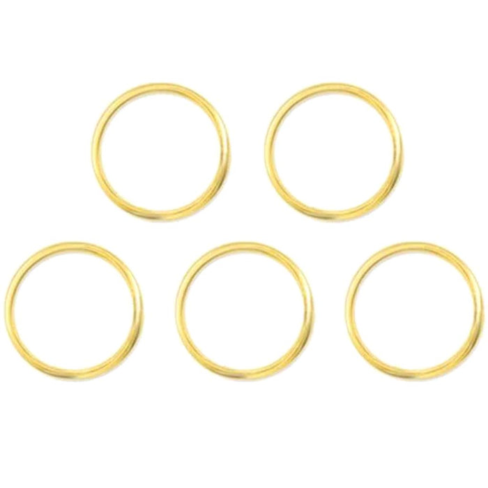 BRASS RINGS ROUND X5 1" 