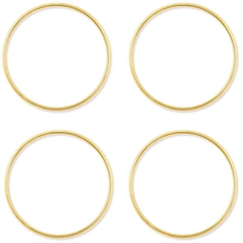 BRASS RINGS ROUND X4 2" 