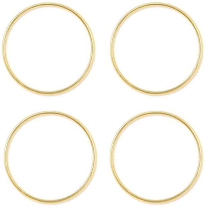 BRASS RINGS ROUND X4 2" 