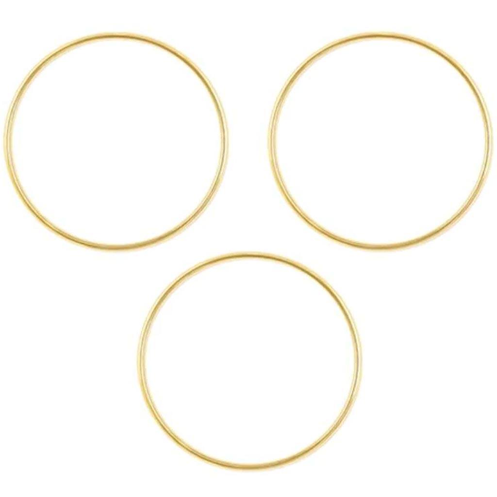 BRASS RINGS ROUND X3 2.5" 
