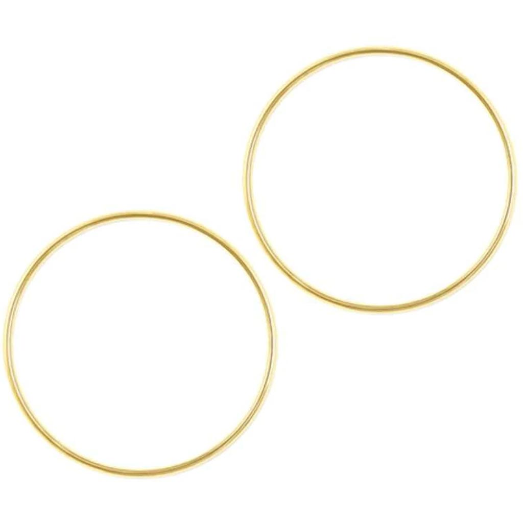 BRASS RINGS ROUND X2 4" 