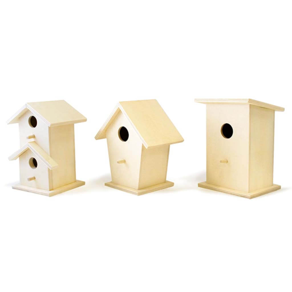 Wood Craft: Birdhouses Asst 6Eax3Styles 6in