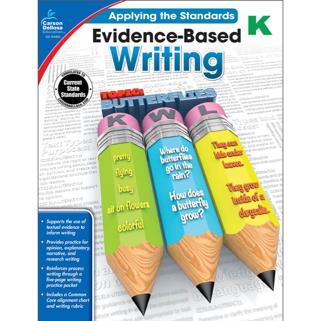 Evidence-Based Writing Workbook Grade Kinder 