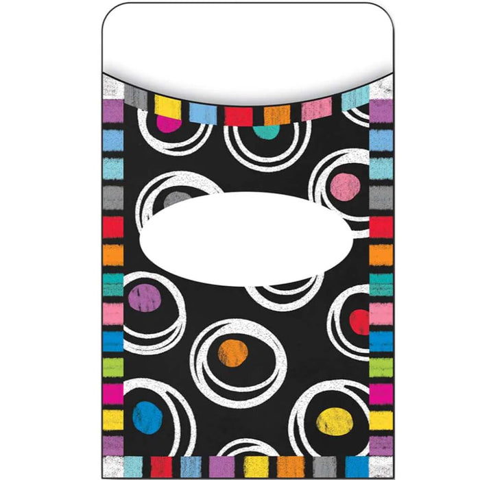 Colorful Chalkboard Library Pockets 