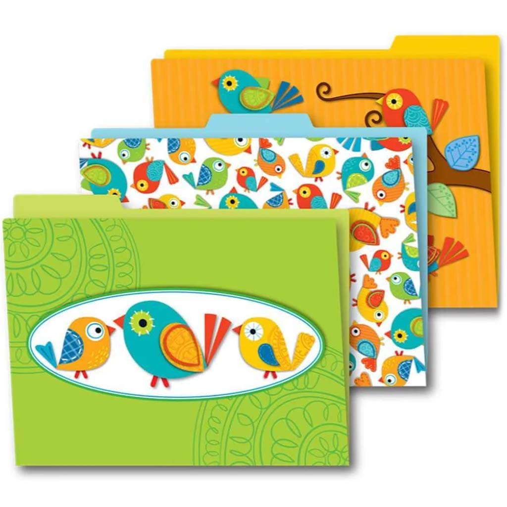 Boho Birds File Folders 