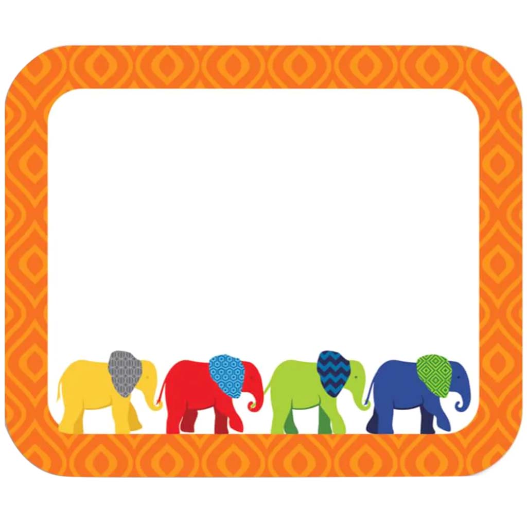 Parade Of Elephants Name Tag 