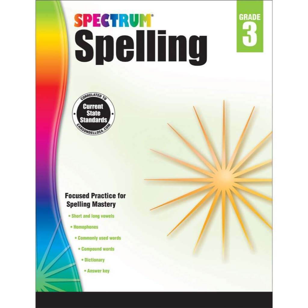 Spectrum Spelling Workbook Grade 3 