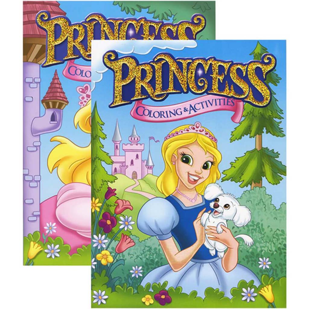 Bazic Princess Foil and Embossed Coloring and Activity Book