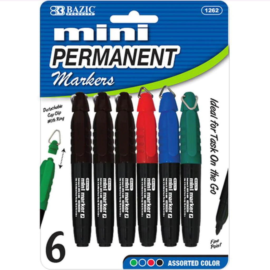 Mini Fine Point Permanent Marker Assorted Color 