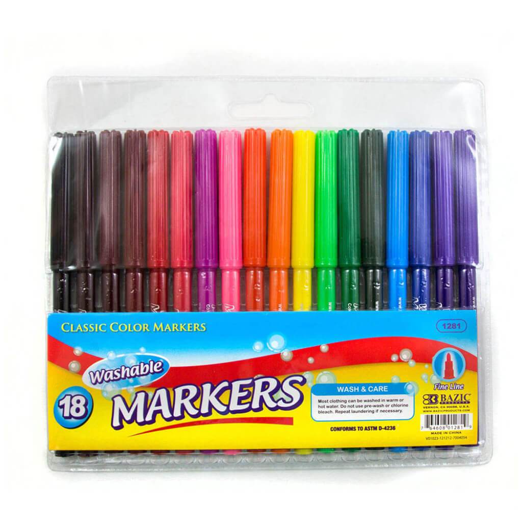 Washable Watercolor Fine Line Marker 18pcs 