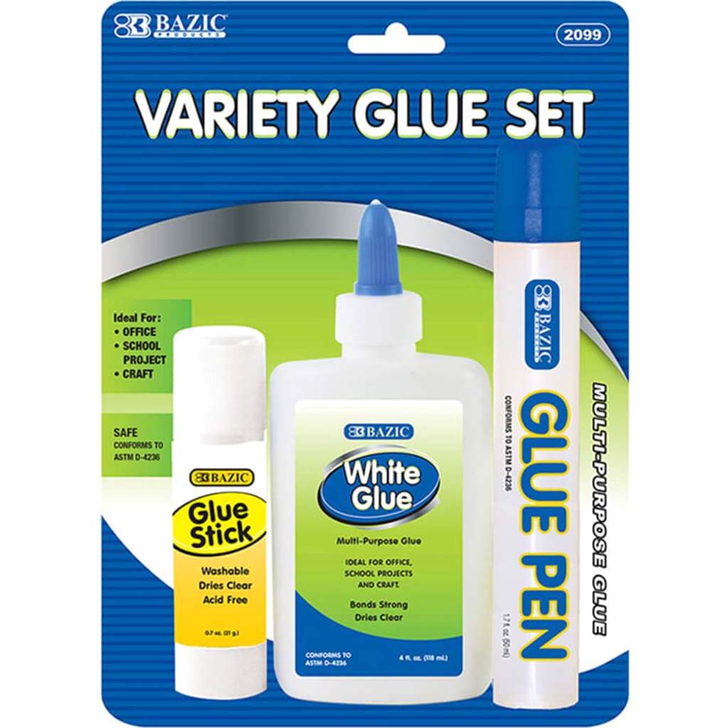 Assorted Glue Set Pack of 3 