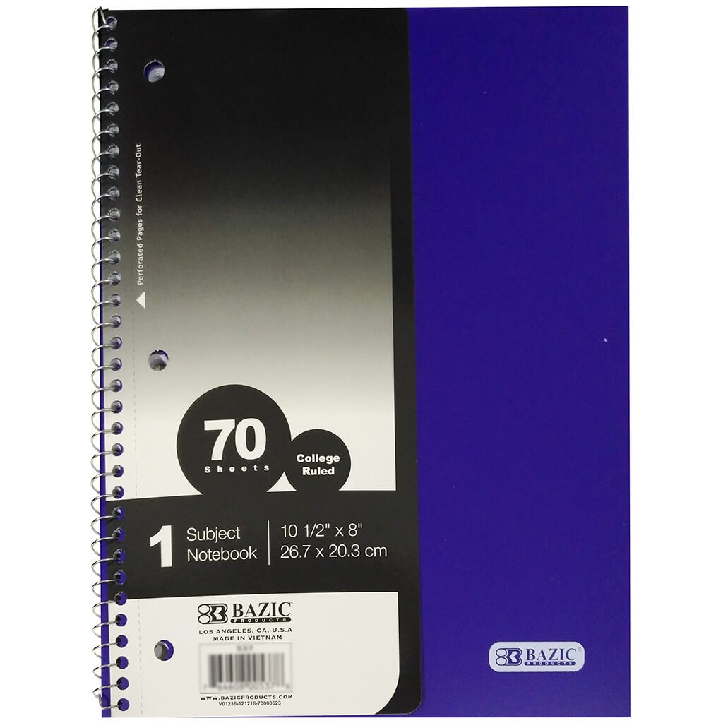 1-Subject Poly Cover Spiral Notebook Violet 