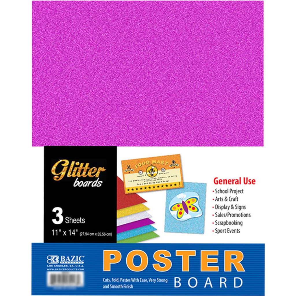 Glitter Poster Board 3ct 11in x 14in 