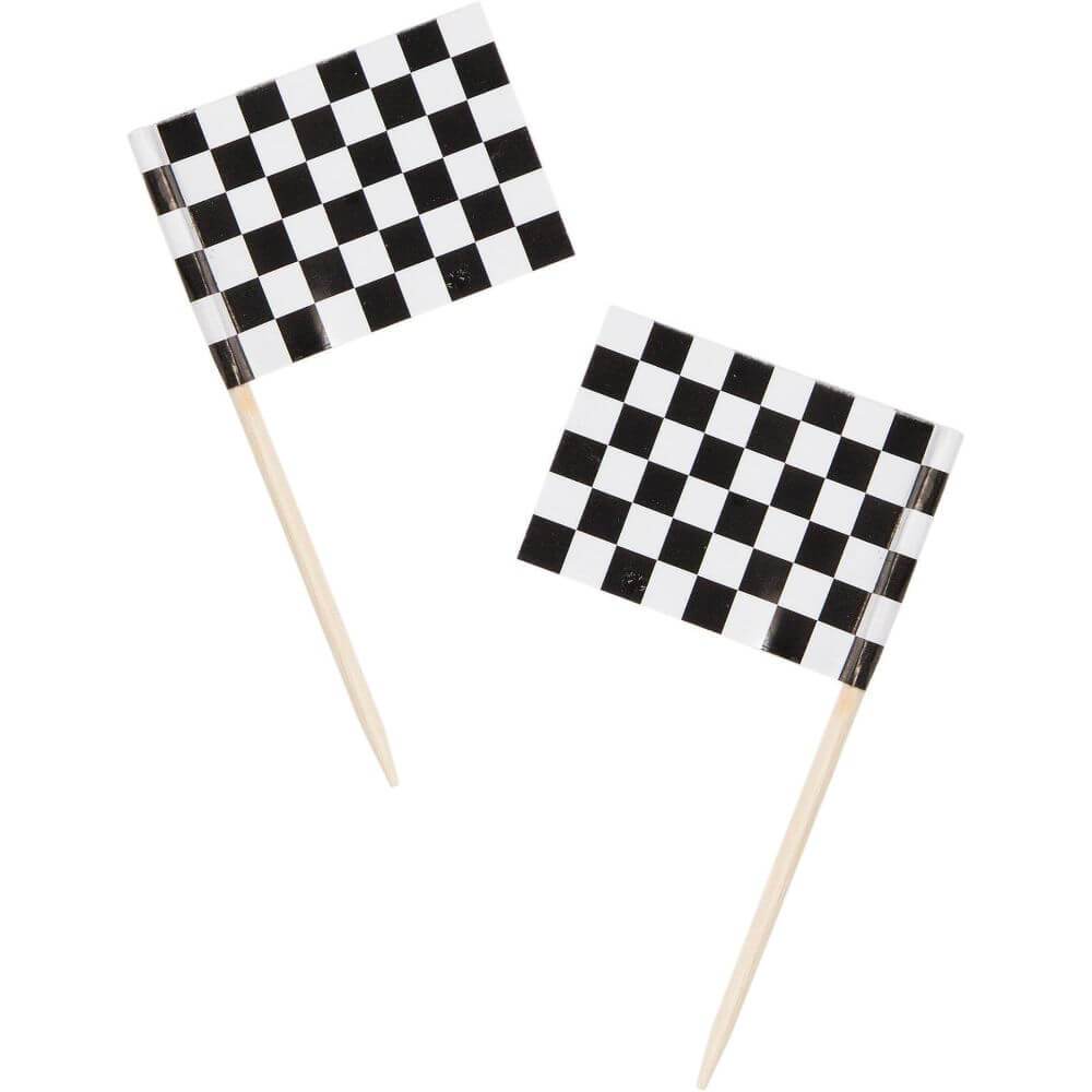 Black &amp; White Checkered Flag Picks 