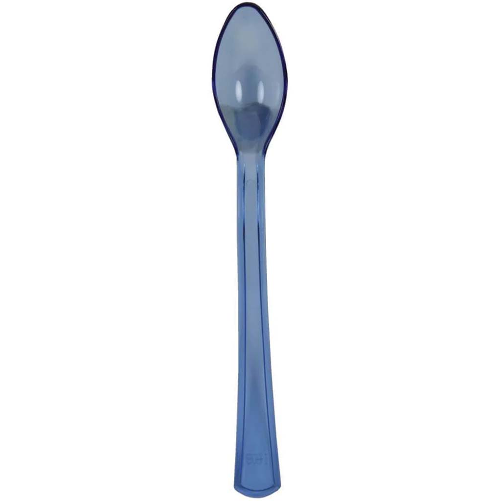 Translucent Blue Mini Appetizer Spoons 24ct 