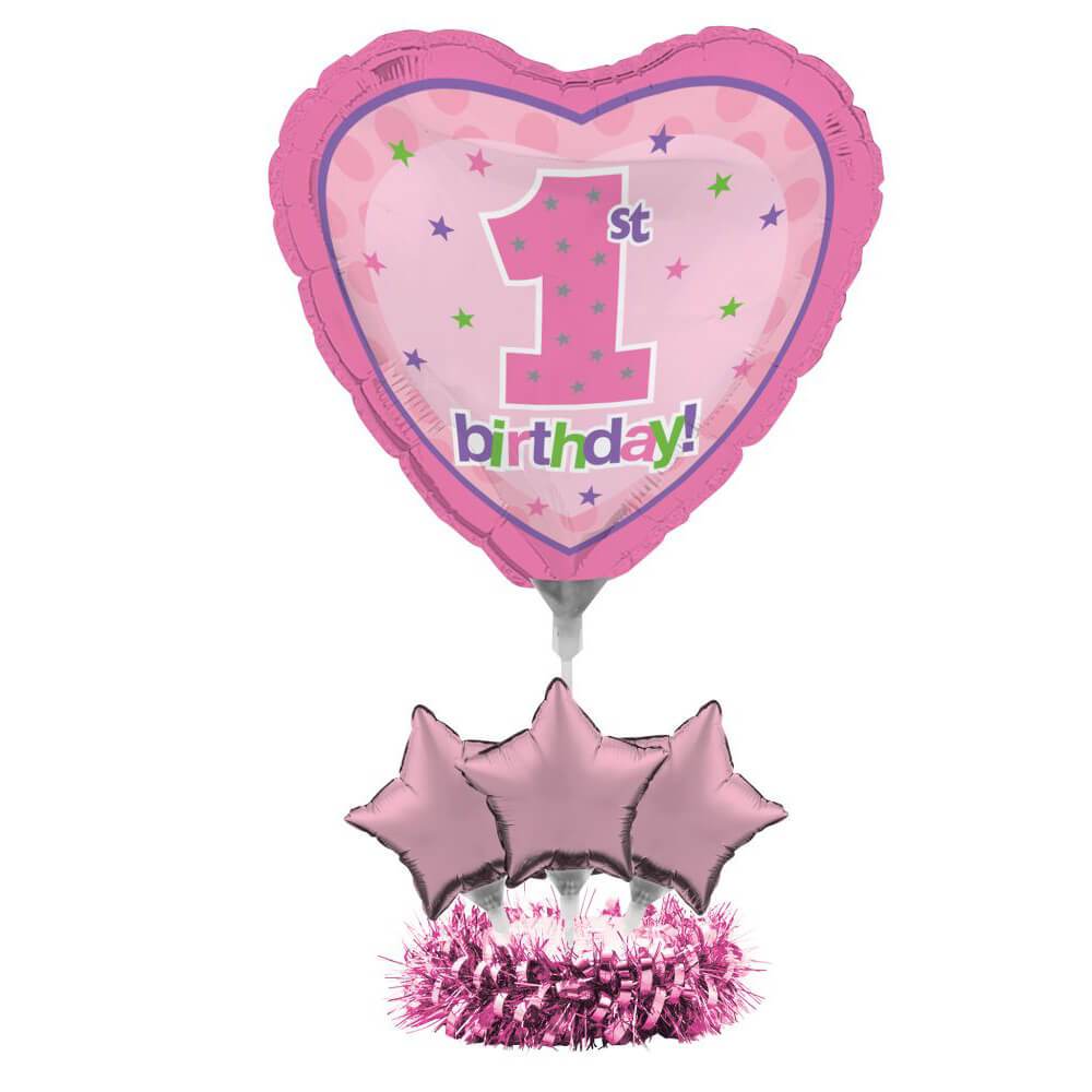 Cp Bln Kit 4/1Ct Ist Bday Girl 