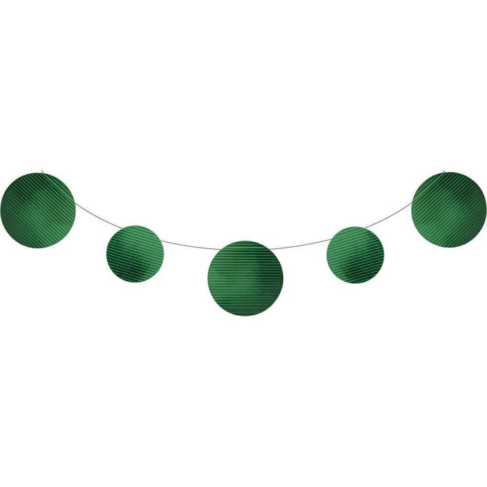Green Embossed 9 Feet Foil Banner 
