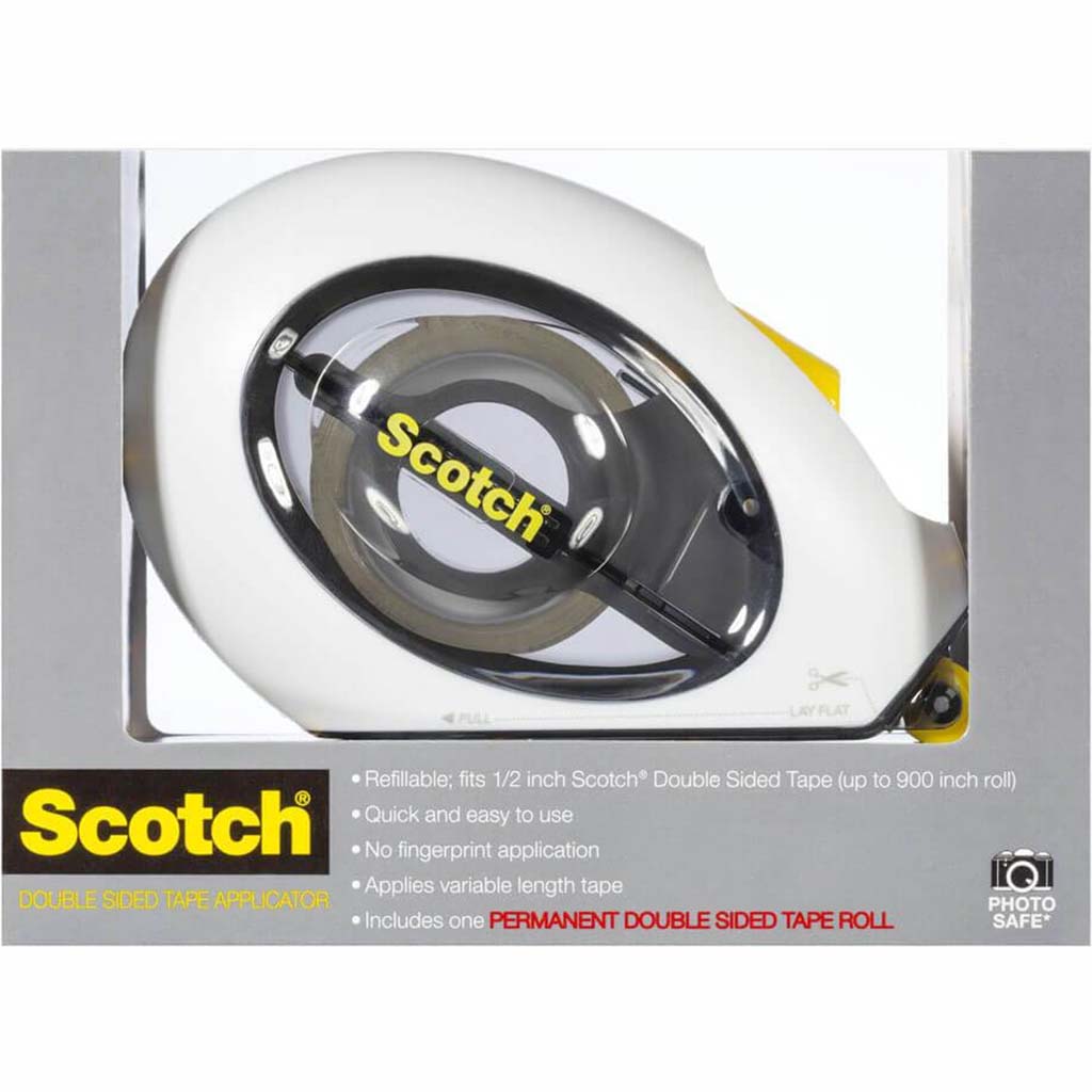 Scotch Double-Sided Tape With Applicator 5in x 6yd 