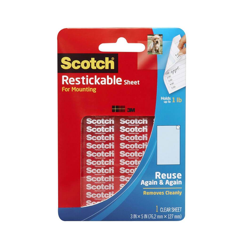 Restickable Sheet 3in x 5in 