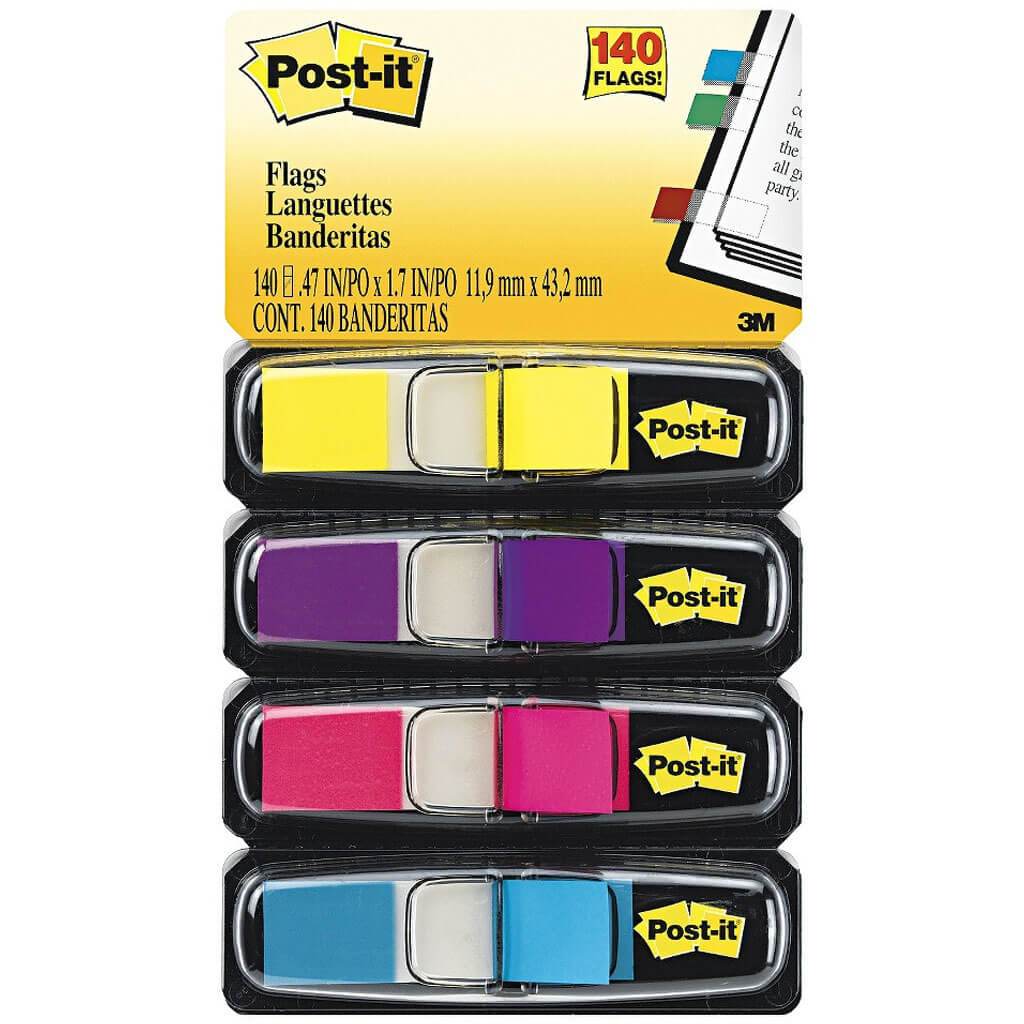 Post-it Flags Bright Colors .47in x 1.71in