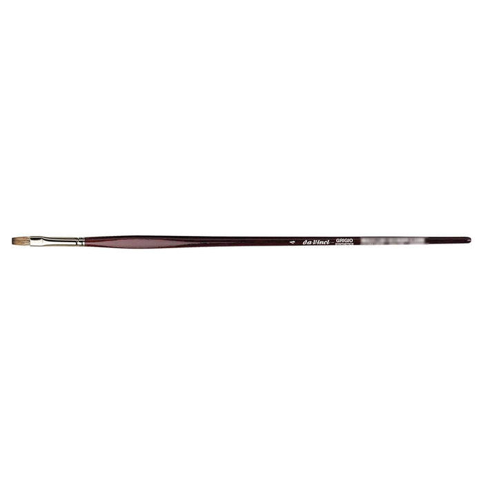 Da Vinci Grigio Synthetic Brush Flat Long Handle Size 4