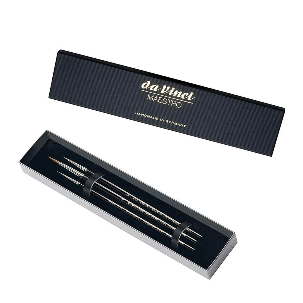 Da Vinci Set Brushes Series 10 Maestro Piece 3 Marten Kolinsky