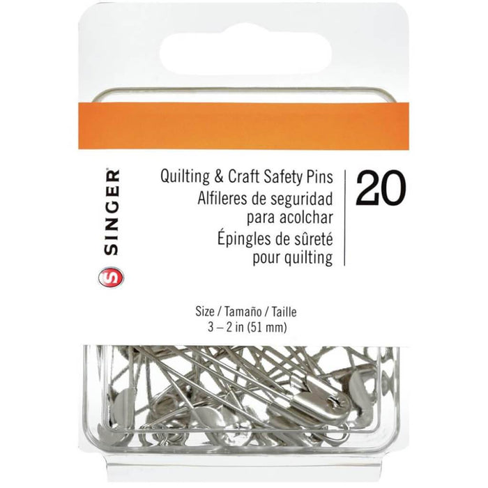 Singer Quilting & Craft Safety Pins Size 3 20pc