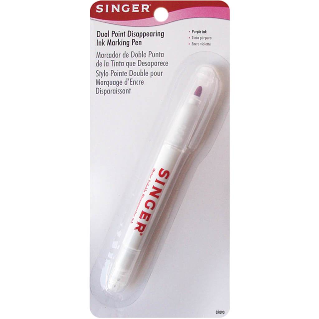 Singer Dual Point Disappearing Ink Marking Pen Purple
